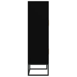 Highboard Black 70x35x125 cm Engineered Wood - Rear View