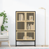 Highboard Black 70x35x125 cm Engineered Wood