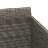 Sunbed with Cushions Grey 182x118x63 cm Poly Rattan - Close-Up Angle