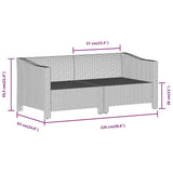 2 Piece Garden Lounge Set with Cushions Grey Poly Rattan
