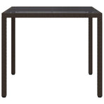 Garden Table Brown 90 x 90 x 75 cm Poly Rattan