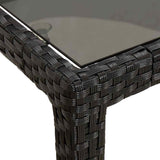 Garden Table Black 90 x 90 x 75 cm Poly Rattan