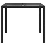 Garden Table Black 90 x 90 x 75 cm Poly Rattan