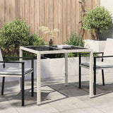 Garden Table White 90 x 90 x 75 cm Poly Rattan