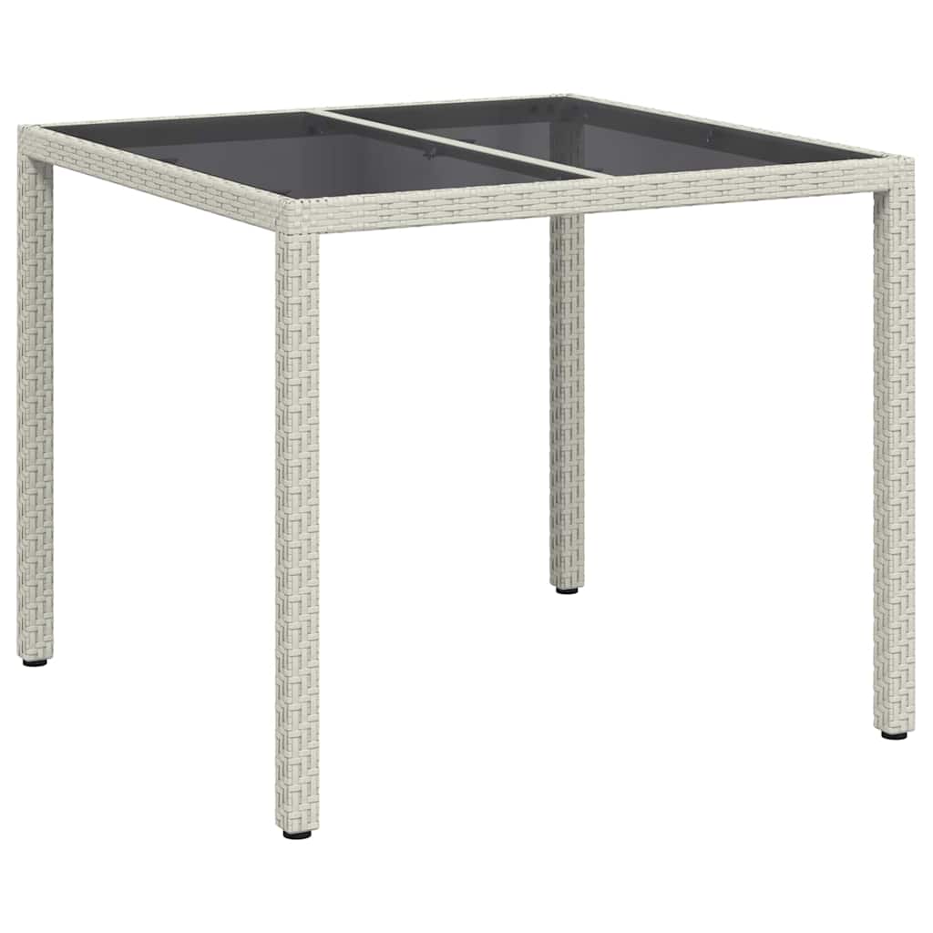 Garden Table White 90 x 90 x 75 cm Poly Rattan