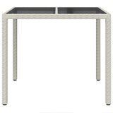 Garden Table White 90 x 90 x 75 cm Poly Rattan