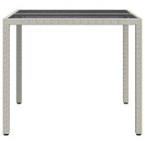 Garden Table White 90 x 90 x 75 cm Poly Rattan