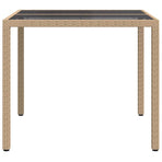 Garden Table Beige 90 x 90 x 75 cm Poly Rattan
