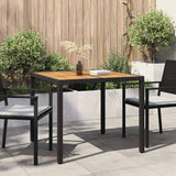 Garden Table Black 90 x 90 x 75 cm Poly Rattan