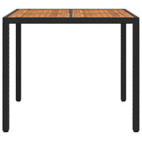 Garden Table Black 90 x 90 x 75 cm Poly Rattan