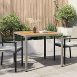 Garden Table Grey 90 x 90 x 75 cm Poly Rattan
