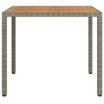 Garden Table Grey 90 x 90 x 75 cm Poly Rattan