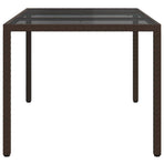 Garden Table Brown 150 x 90 x 75 cm Poly Rattan