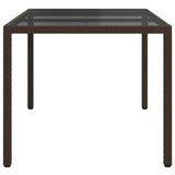 Garden Dining Table Brown 150 x 90 x 75 cm Poly rattan - Top-Down View