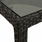Garden Table Black 150 x 90 x 75 cm Poly Rattan