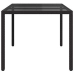 Garden Table Black 150 x 90 x 75 cm Poly Rattan