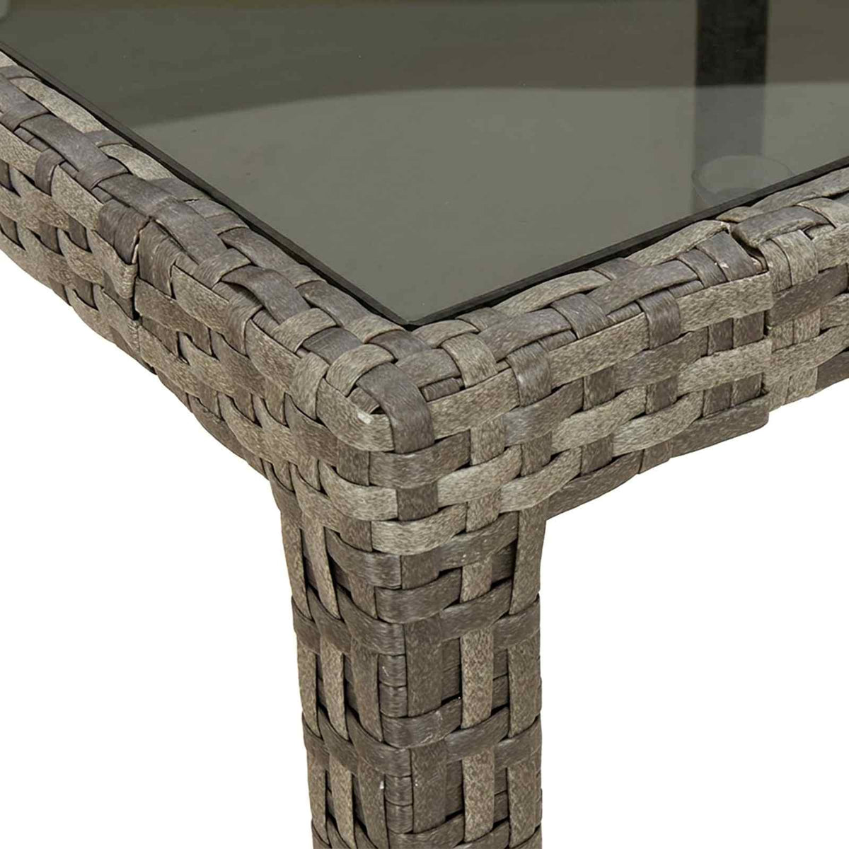 Garden Table Grey 150 x 90 x 75 cm Poly Rattan