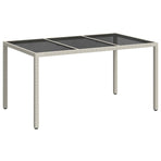 Garden Table White 150 x 90 x 75 cm Poly Rattan