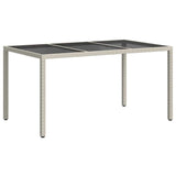 Garden Table White 150 x 90 x 75 cm Poly Rattan