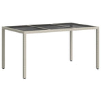 Garden Table White 150 x 90 x 75 cm Poly Rattan