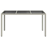 Garden Table White 150 x 90 x 75 cm Poly Rattan