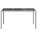 Garden Table White 150 x 90 x 75 cm Poly Rattan
