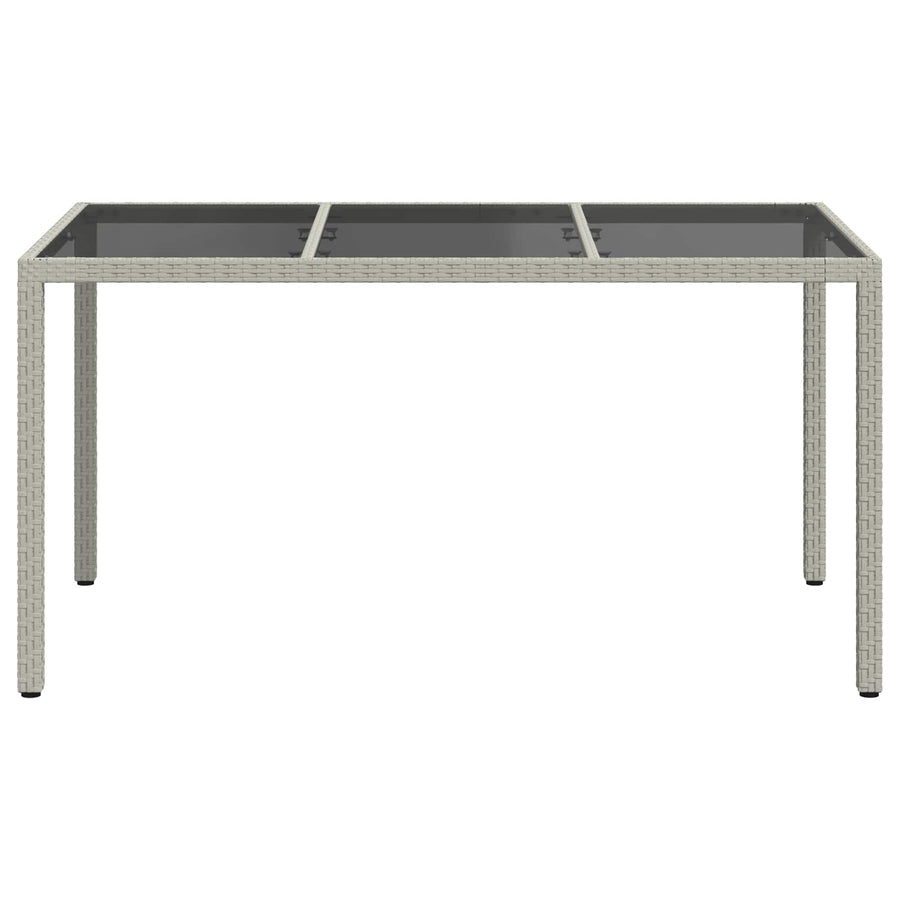 Garden Table White 150 x 90 x 75 cm Poly Rattan