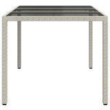 Garden Table White 150 x 90 x 75 cm Poly Rattan