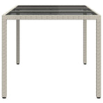 Garden Table White 150 x 90 x 75 cm Poly Rattan