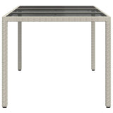 Garden Dining Table White 150 x 90 x 75 cm Poly rattan - Top-Down View