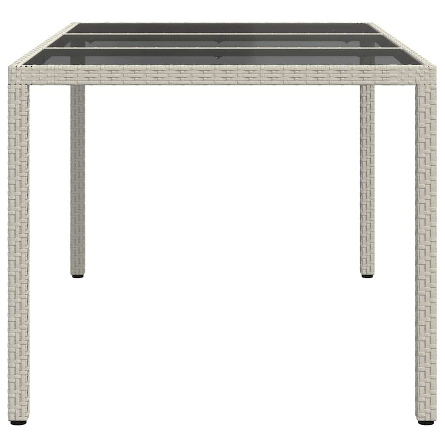 Garden Table White 150 x 90 x 75 cm Poly Rattan
