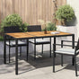 Garden Table Black 150 x 90 x 75 cm Poly Rattan