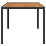 Garden Table Black 150 x 90 x 75 cm Poly Rattan