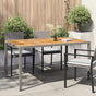 Garden Table Grey 150 x 90 x 75 cm Poly Rattan