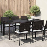 Garden Table Brown 190 x 90 x 75 cm Poly Rattan
