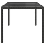 Garden Table Black Poly Rattan