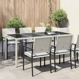 Garden Table White 190 x 90 x 75 cm Poly Rattan
