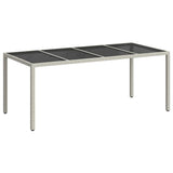 Garden Table White 190 x 90 x 75 cm Poly Rattan