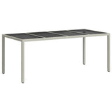 Garden Table White 190 x 90 x 75 cm Poly Rattan