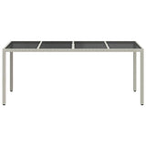Garden Table White 190 x 90 x 75 cm Poly Rattan