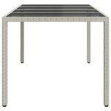 Garden Table White 190 x 90 x 75 cm Poly Rattan