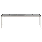 Garden Table Brown Poly Rattan