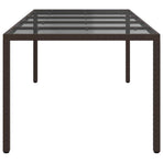 Garden Table Brown Poly Rattan