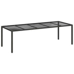 Garden Table Pure Black Poly Rattan