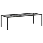 Garden Table Pure Black Poly Rattan