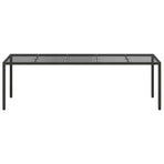 Garden Table Pure Black Poly Rattan