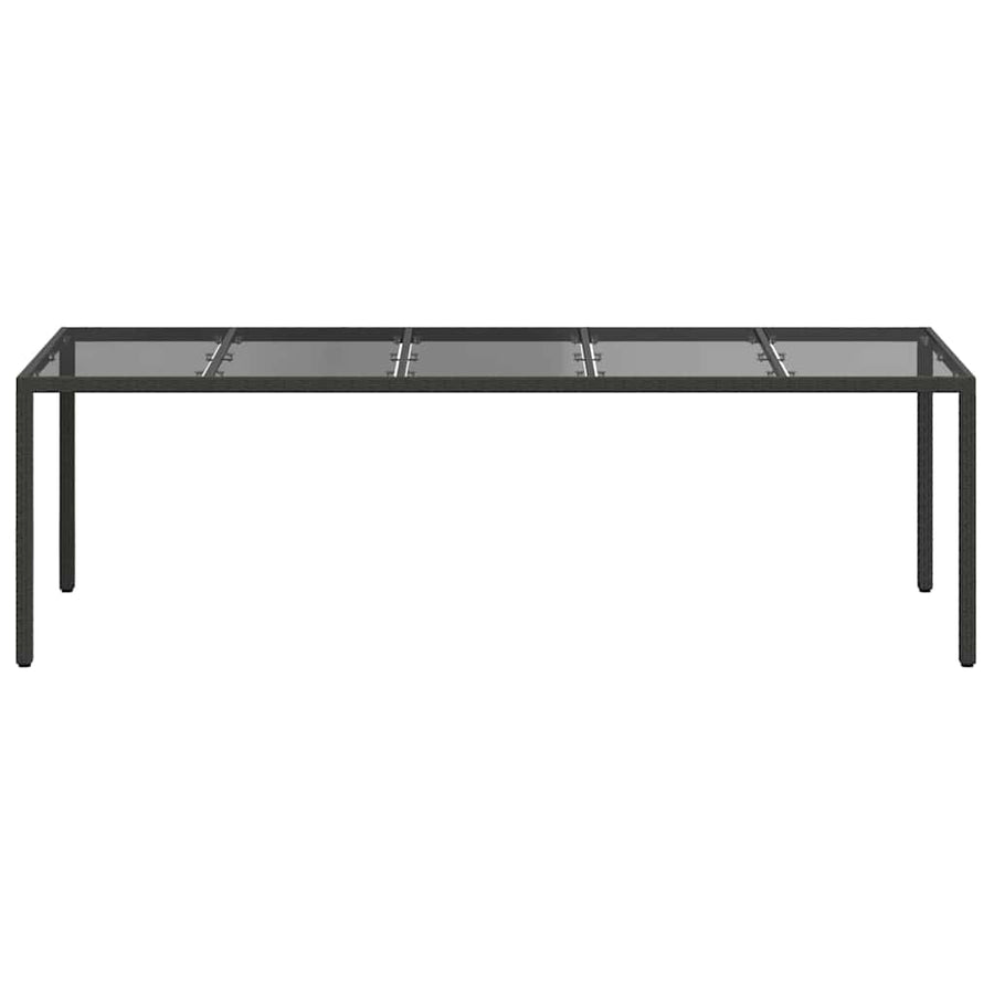 Garden Table Pure Black Poly Rattan