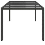 Garden Table Pure Black Poly Rattan
