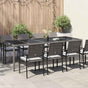 Garden Table Grey Poly Rattan