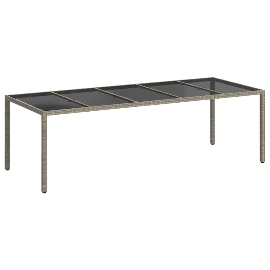Garden Table Grey Poly Rattan